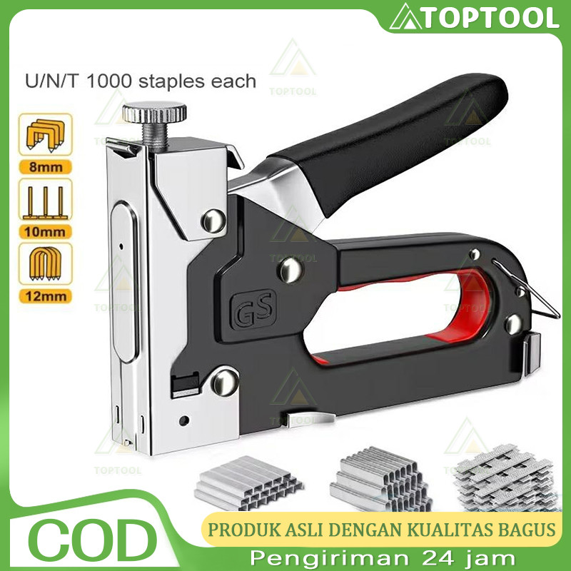 

Staple Gun/Staples Tembak 3 in 1 Chromium molybdenum Bisa 3 Jenis Staples EDL1313 /Alat Perkakas Staple Gun 3 in 1 Way Heavy Duty Staples Tembak hekter jok / Gratis 600 paku 3 In 1 Pistol Kuku Pistol Stapler Konstruksi Konstruksi Furnitur DIY Pelapis
