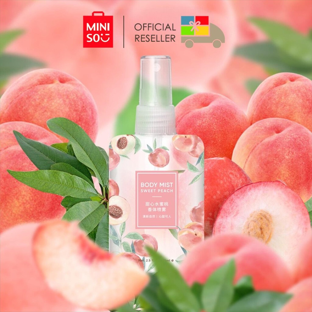 MINISO Fragrance Body Mist 75mL / Sweet Peach / English Pear / Orangeade