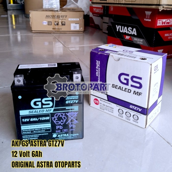 Aki Motor GS ASTRA GTZ7V Ori Vespa Piaggio Sprint LX 125 150 Primavera