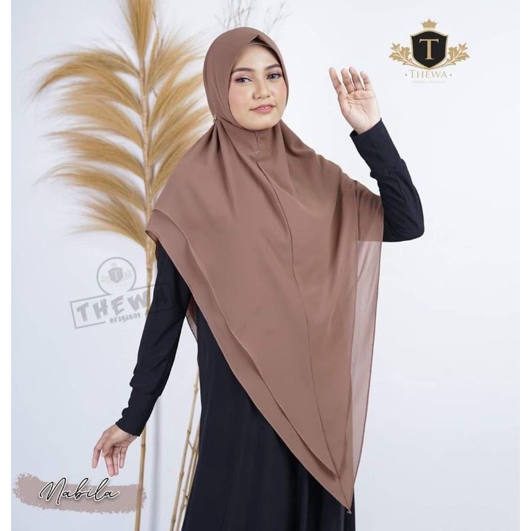 Thewa////Khimar Nabila Polos Ori Thewa