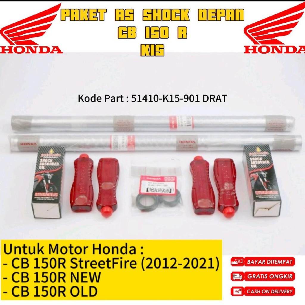 Paket As Shock Depan CB 150R STREETFIRE CB 150 R NEW CB 150 OLD K15 -  shock depan cb150r old - as s