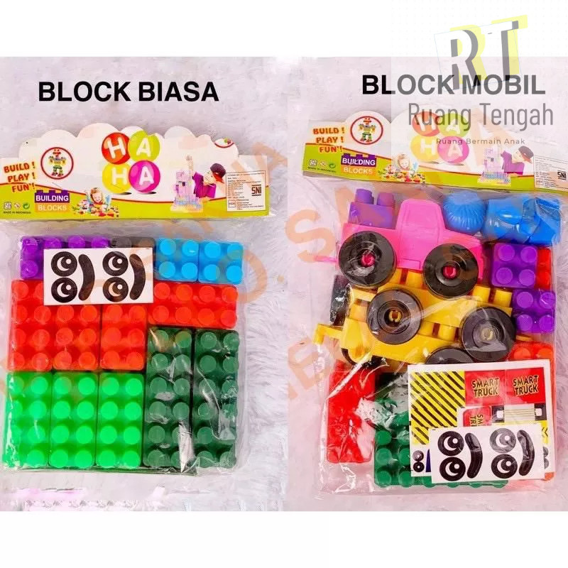LEGO BLOK 28 PCS ANAK MAINAN HAHA BUILDING BLOCKS / BLOCK TOYS