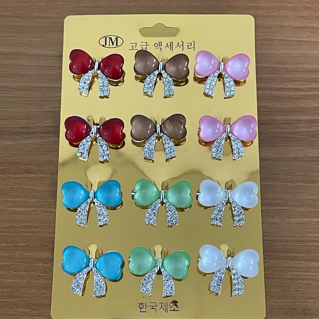 Lusinan Bros Motif Pita Kaca Warna Warni - Bros Dada Korea - Aksesoris Hijab - Aksesoris Tambahan -B