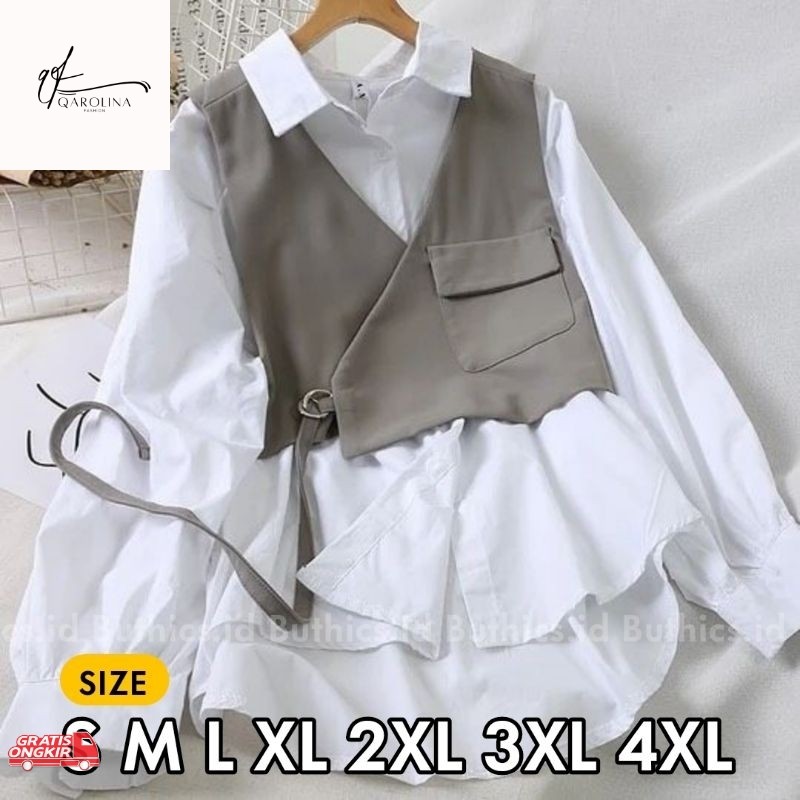 Baju Korea / Luna Kemeja Rompi Blouse  Vest  Big Size Ukuran Size S M L XL 2XL 3XL 4XL XXL XXXL  XXX