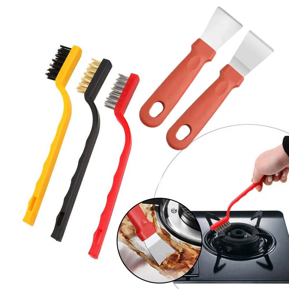 Wire Brush Shovel Putty Scraper Set Stainless Steel Brass Nylon Wire Brushes Set Copper Wire Stainle