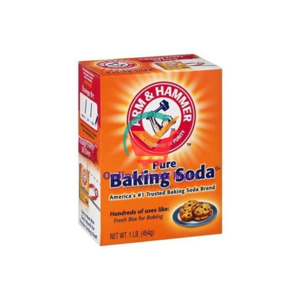 

Baking Soda Pure Powder Arm Hammer 454 g - Online Fresh Mart