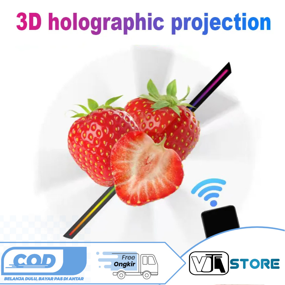 Proyektor Kipas 3D Hologram Display Fan Projector LED 42cm