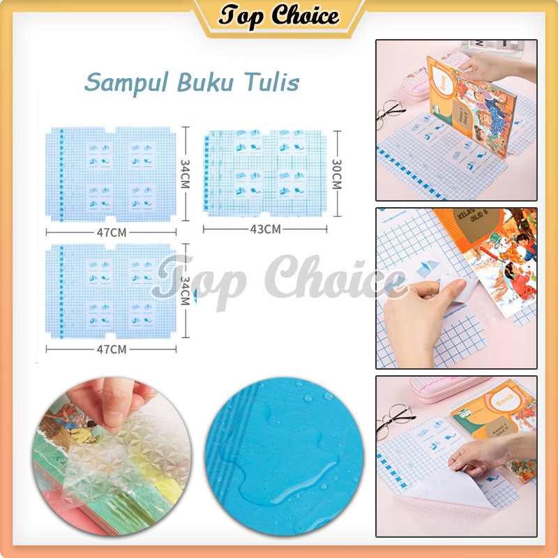 

Sampul Buku Tulis 10pcs / Film Pelindung Buku Tulis / Stiker Buku PVC Film