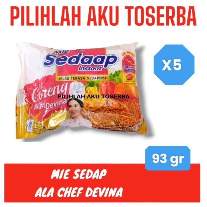 

Mie Instant MIE SEDAAP GORENG ALA CHEF DEVINA - ( HARGA 5 PCS )