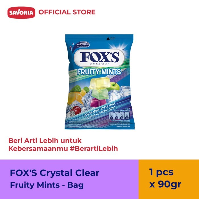 

FOX'S Fruity Mints Bag - Permen Buah Mint 90g