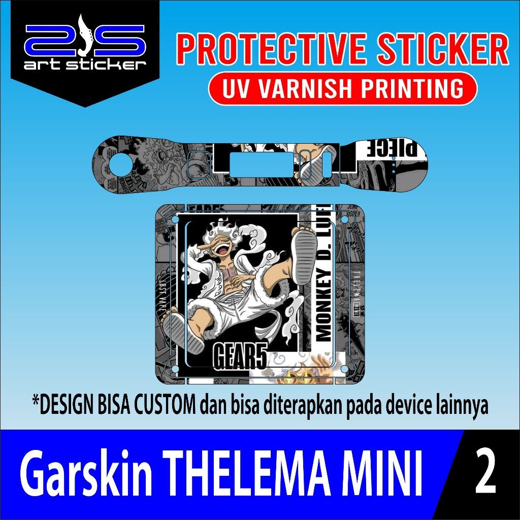

StikerTelemaMini UV Varnish Printing Luffy Gear 5