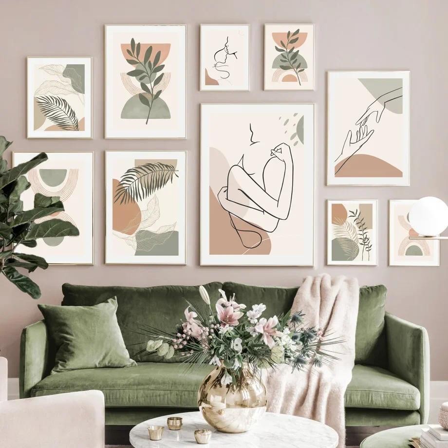 

Boho Abstract Palm Plant Leaf Lover Liens Norc Nature Art Landscape Decor Posters Print Canvas Painting Pictures Linving Room