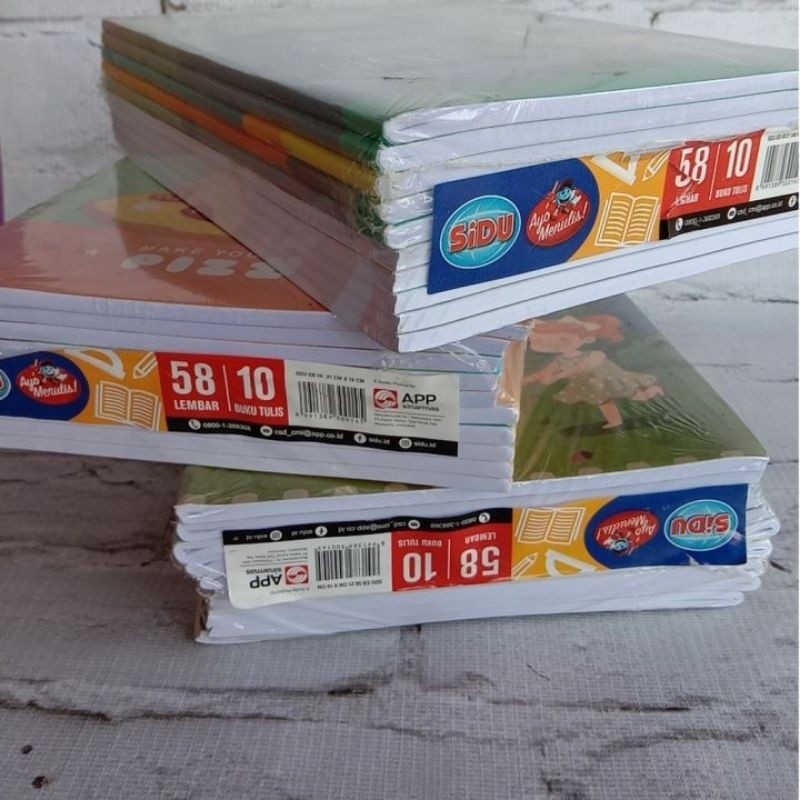 

JAMIN MURAH !!!Buku tulis sidu isi 58 lembar 1 pack 10 buku(BISA LANGSUNG ORDER)