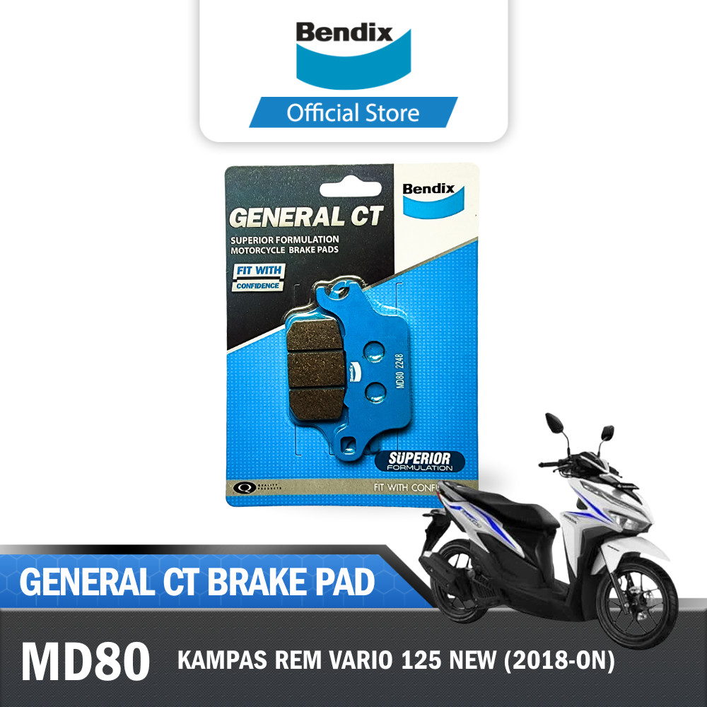 Bendix Kampas Rem  Depan Cakram Brake Pad Motor Honda Vario 125 New 2018On - MD80 GCT