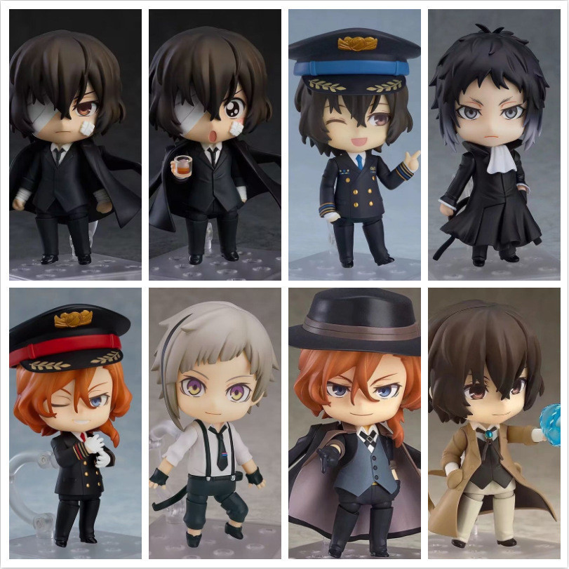 10CM GSC Nendoroid 657 Osamu Dazai 676 Chuuya Nakahara 1191 Set Bungo Stray Dogs Movable Face Plates