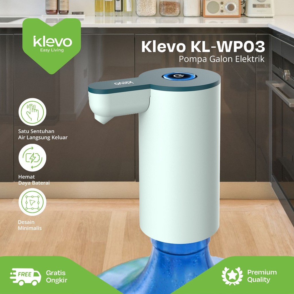 KLEVO KL-WP03 POMPA GALON ELECTRIC Rechargeable Type C Dispenser Air Minum USB Charge