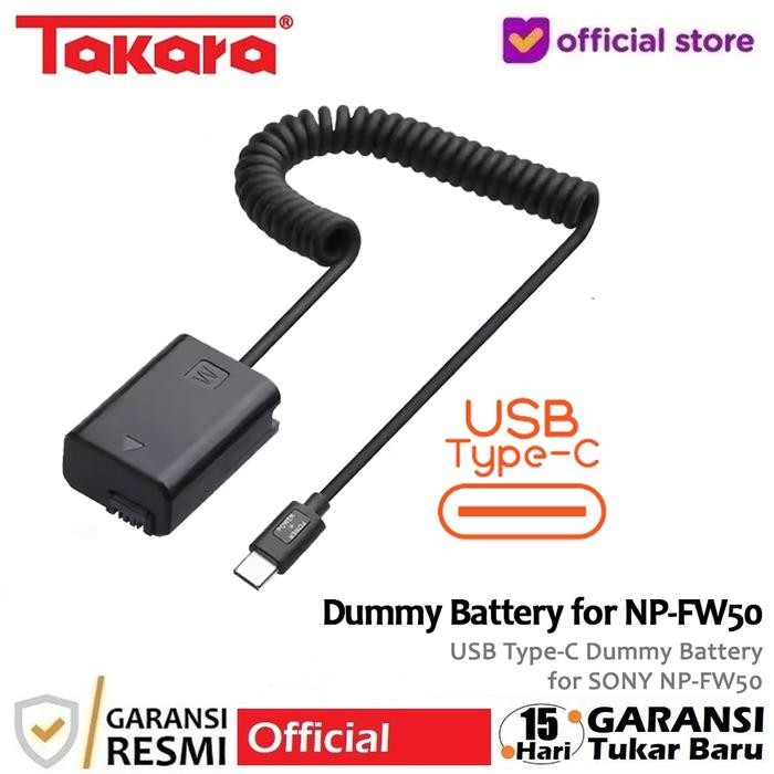 PROMOTakara Dummy Battery USB Type-C for SONY NP-FW50READY