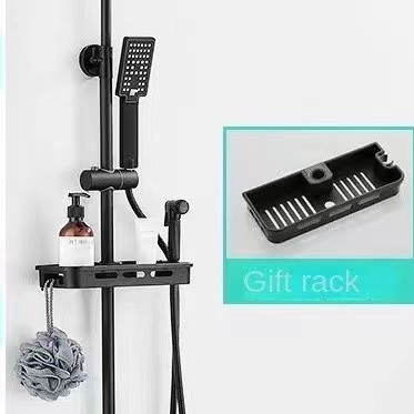 MUFID25 Shower Set Hotel SUS304 - Booster Full Copper - Rak Shower Inklusif