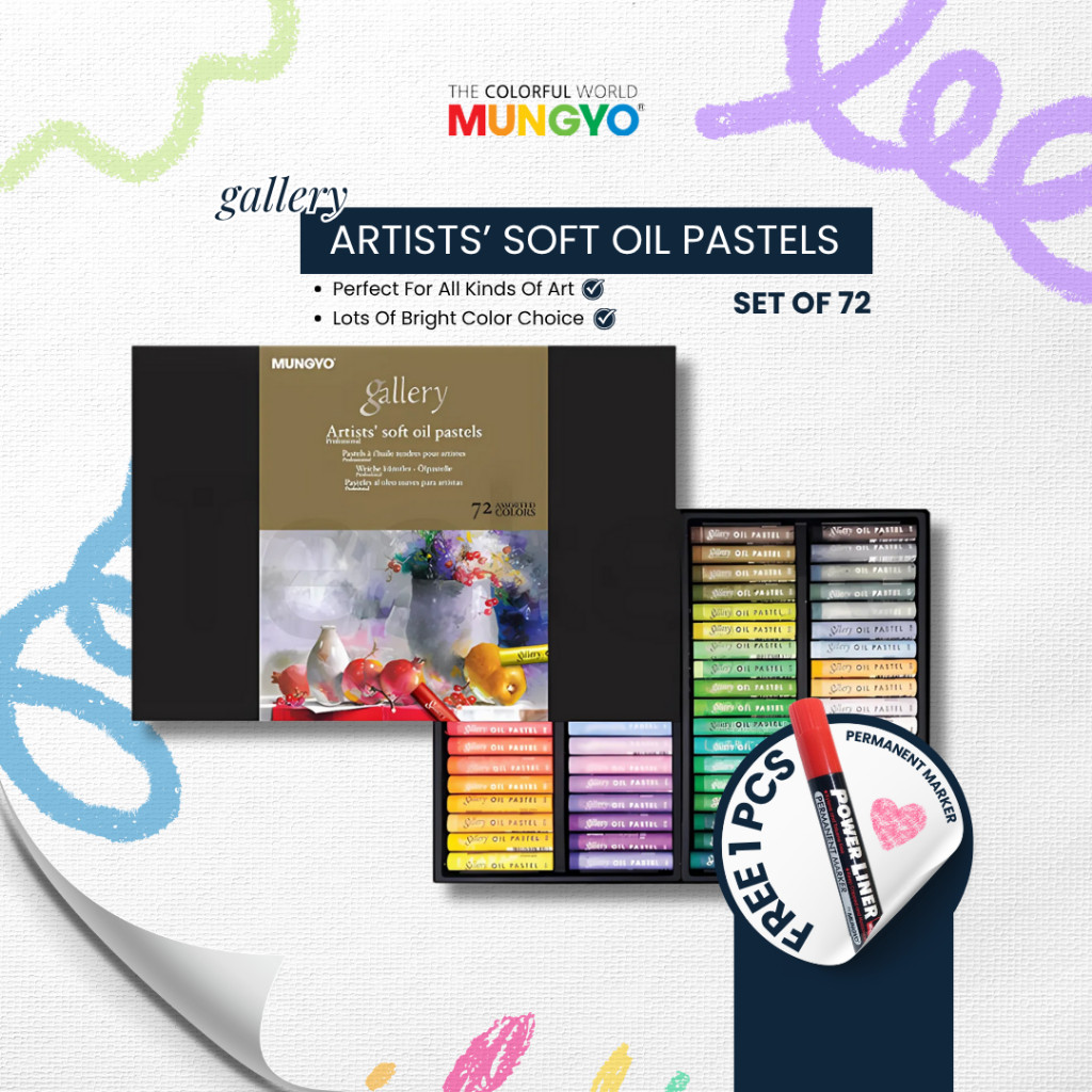 

Mungyo Official - Artist Soft Oil Pastel / Crayon Minyak 72 Pcs Paper Box