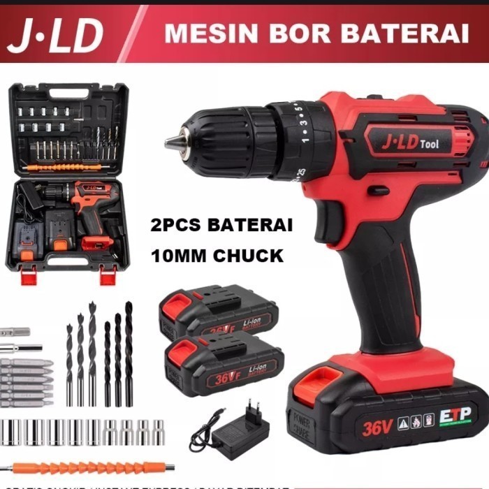 MESIN BOR BATERAI CORDLESS DRILL JLD