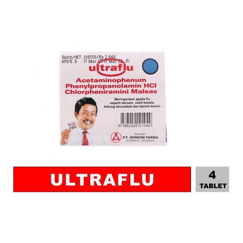 ( 3 pcs ) Ultraflu 4 Tablet Per Lembar / TM