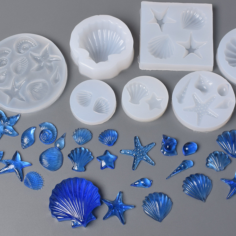

Ocean Series Silicone Molds Shell Starfish Conch Crab Crystal Epoxy Mold DIY Candle Handmade Decorations for Jewelry Pendent