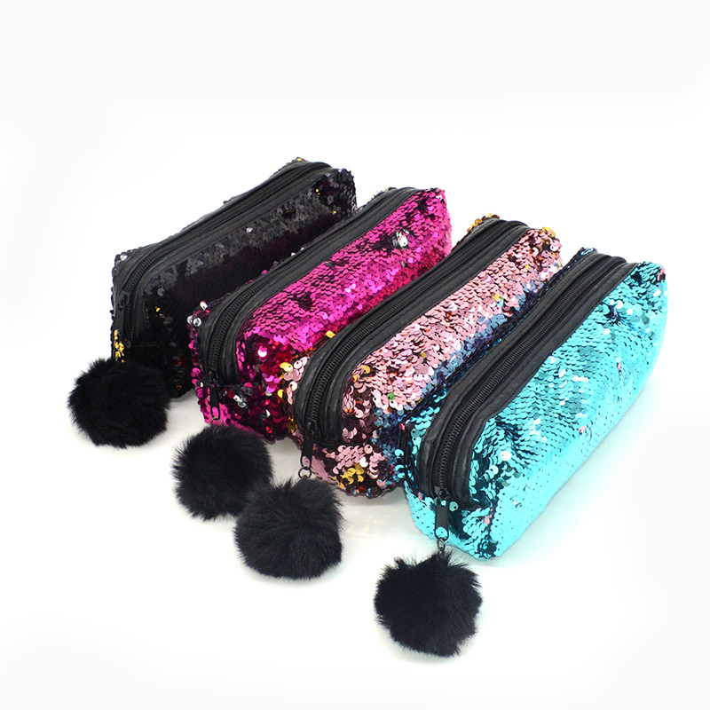 

Sequin Pencil Case S ool Supplies Estojo Escolar Menina Trousse Stylo Crayon Estu e Kawaii Mesh Etui Pennen Cute For Girl