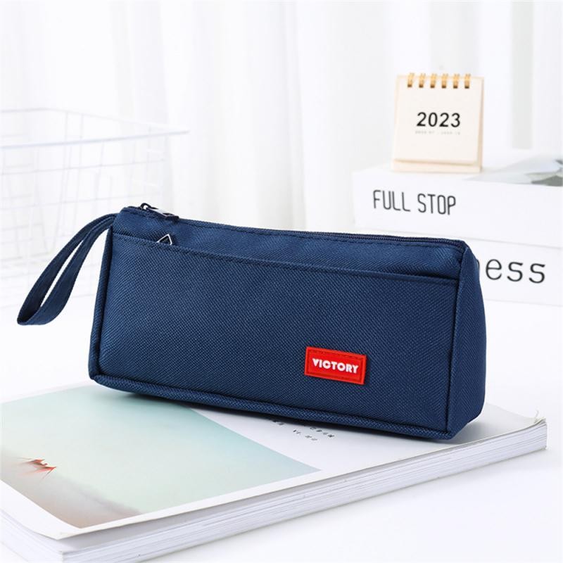 

Large Capacity Pencil Case With Pen Holder Label Minimalist Student Stationery Storage Creative Stationery Storage Bag