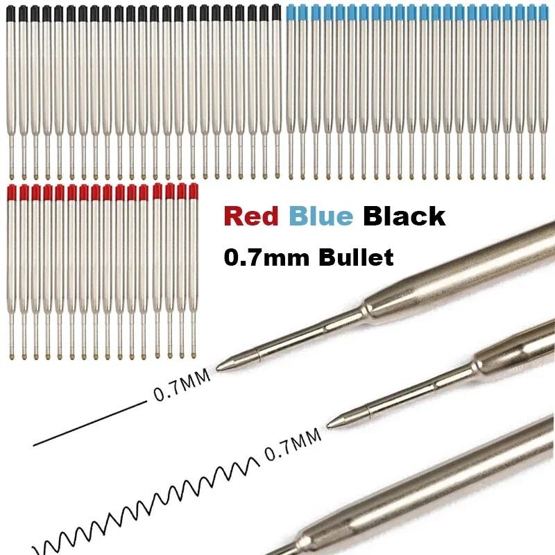 

20/10/5Pcs Ballpoint Pen Refill For Parker Pens Medium Point Black Blue Red Ink Rods L:3.9 In G2 Metal Refill Writing Stationery