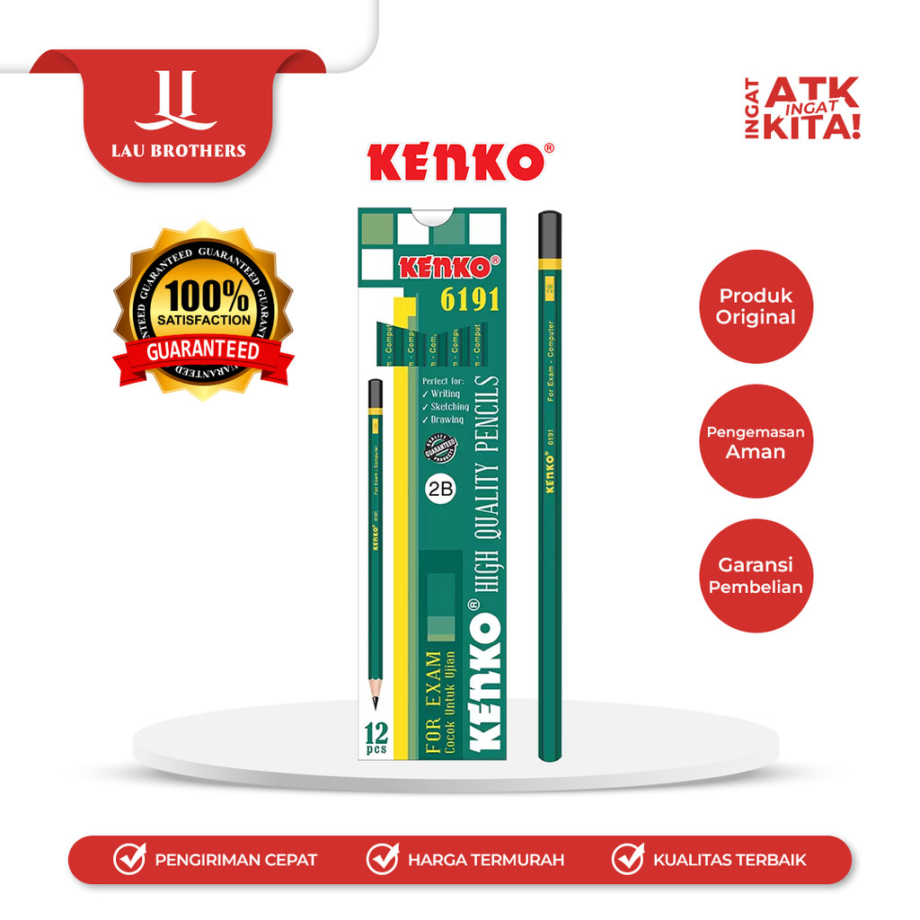 

KENKO PENSIL 2B 6191 (1LSN/12PCS)