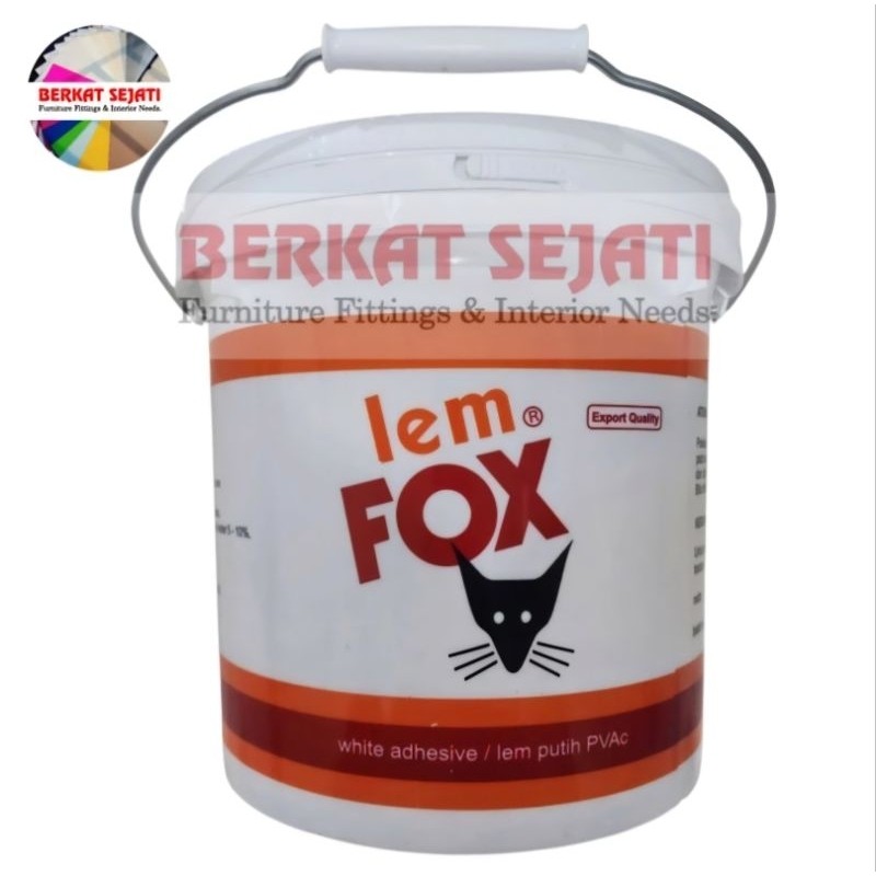 

New Lem Fox Putih Lem Putih PVAC Ember MERAH 10kg 10 Kg Plamir Kayu Kertas Slime MERAHPremium