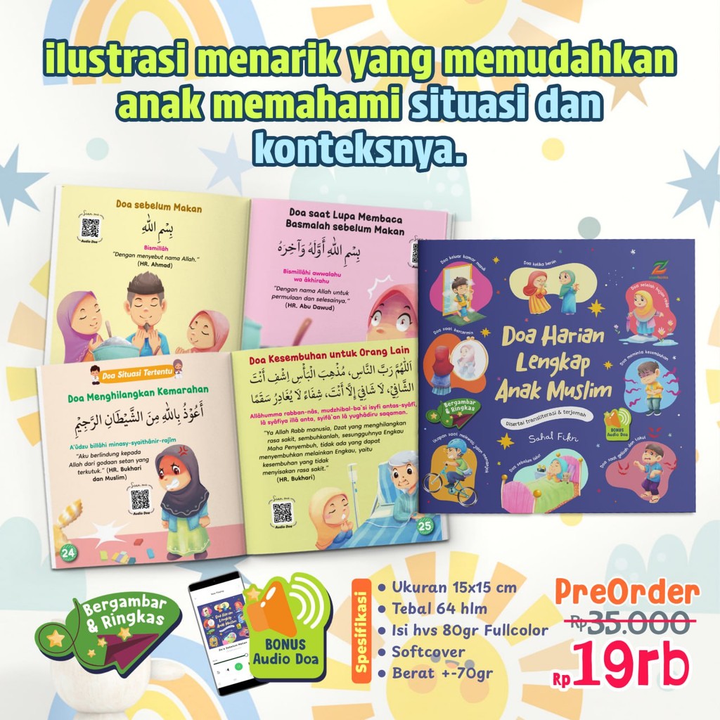 Buku Anak Islami Doa Harian Lengkap Untuk Anak Muslim