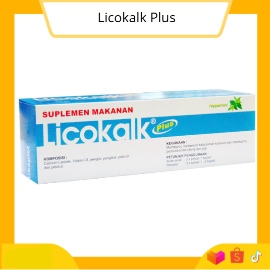 

Licokalk plus 1 box isi 100 tab Original terbaru