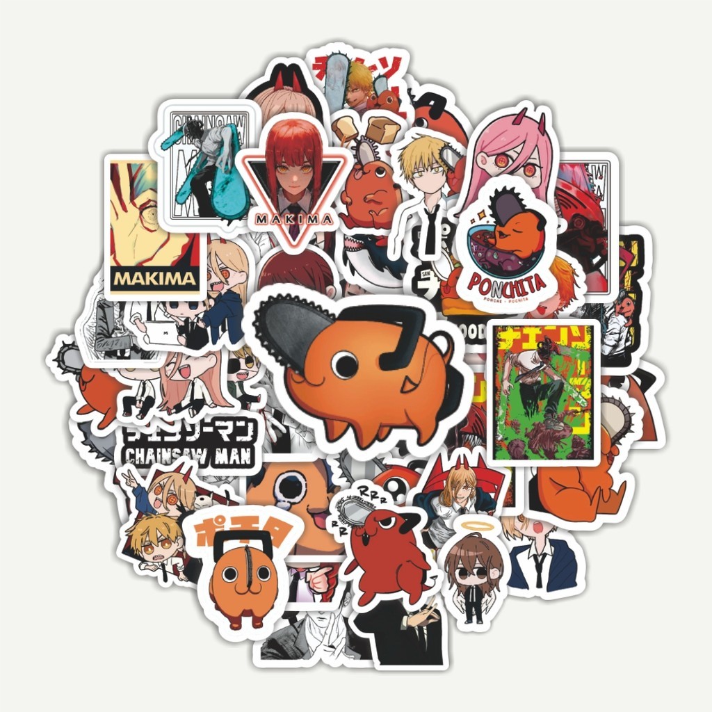 

Sticker Pack Stiker Anime Chainsaw Man | Sticker TUMBLR | Stiker LAPTOP KOPER HELM