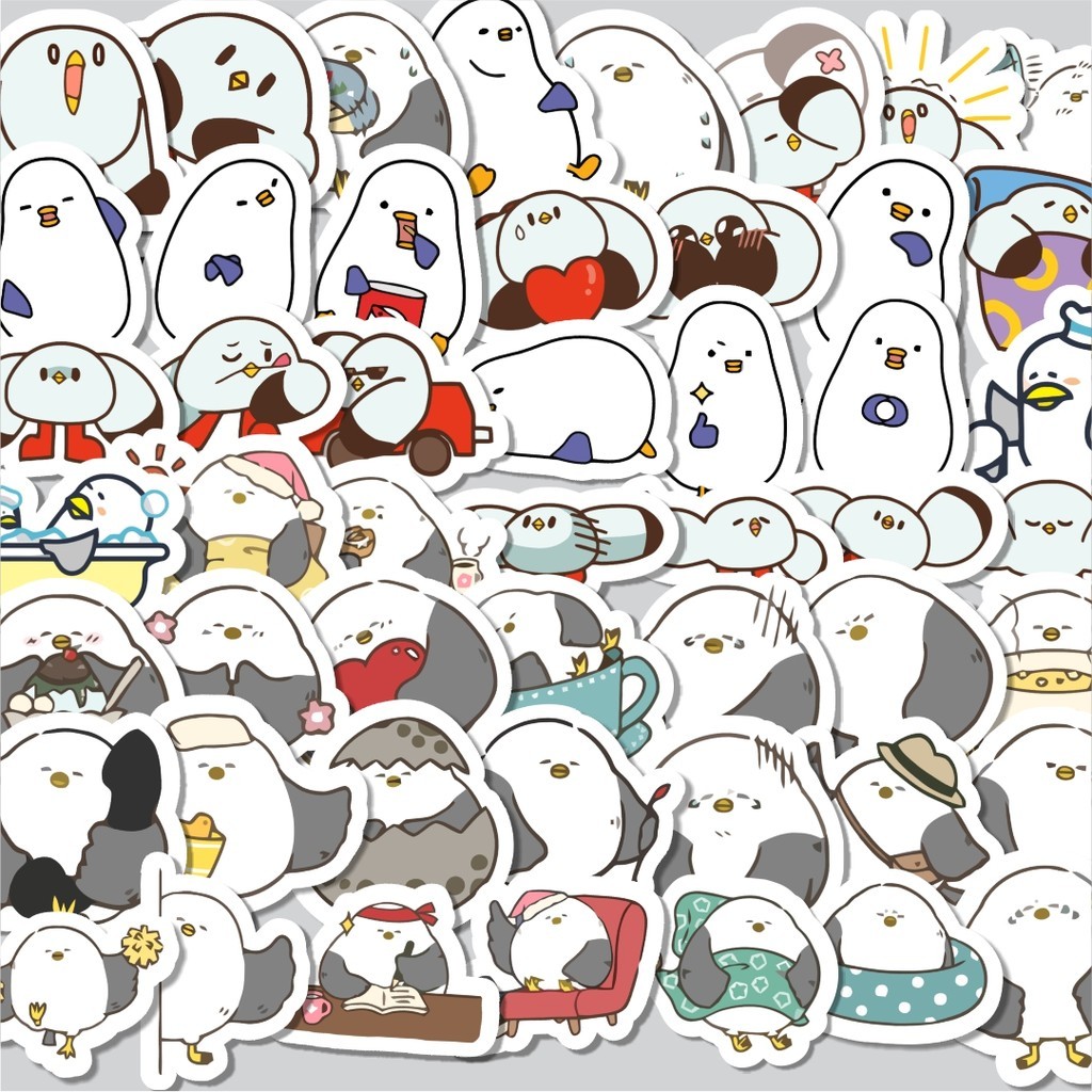 

Stiker Cutting Pack Hewan Burung Camar Isi 100Pcs Series Aesthetic Lucu Keren Untuk Koper Bahan Vynil