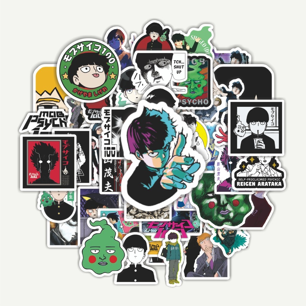 

Sticker Pack Stiker Manga Mob Psycho 100 | Sticker TUMBLR | Stiker LAPTOP KOPER HELM