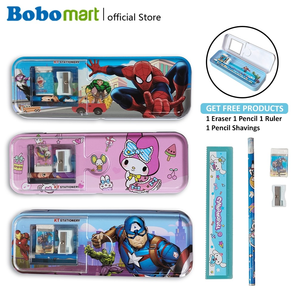 

BOBOMART Kotak Pensil KT-6647 5 in 1, Dengan Kalkulator & Karakter Lucu untuk Anak