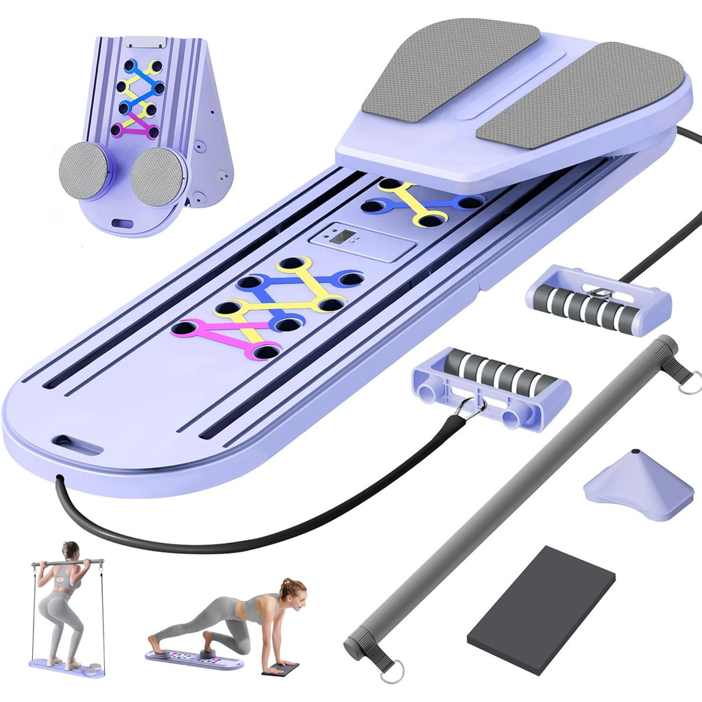 Multifunctional 6 in 1 Push up Board Ab Wheel Roller Board Ab Reformer Pilates Machine Pilates Refor