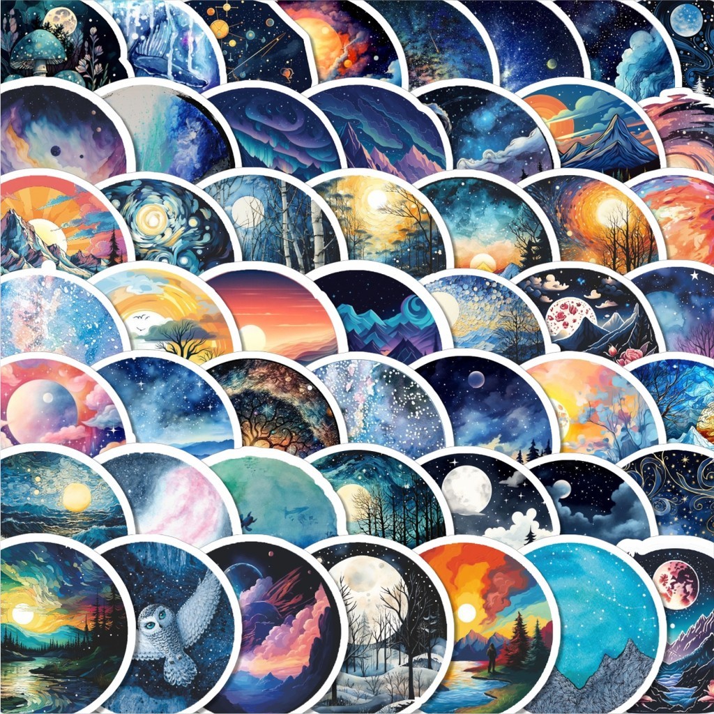 

Stiker Cutting Pack Stiker Moonlight Planet [Rembulan Art] Isi 100Pcs Series Aesthetic Lucu Keren Untuk Koper Bahan Vynil