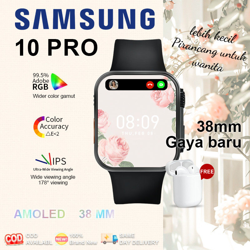 [COD] Jam Tangan Pintar Samsung Asli 10 Pro Max, Layar 2.3 inci HD Jam Tangan Pintar Panggilan Bluet