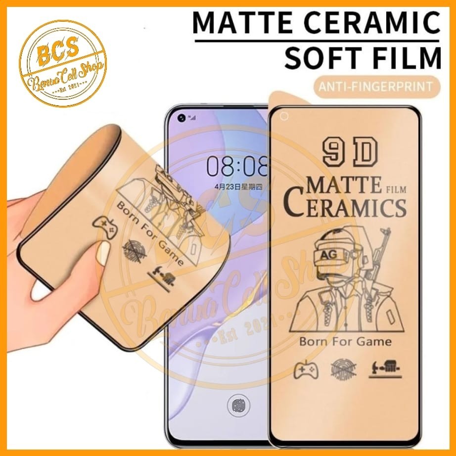 BCS - Anti Gores Ceramic Matte Anti Glare Samsung A16 M15 A35 A55 A25 5G A15 A24 A23 A01 A02 A03 Cor