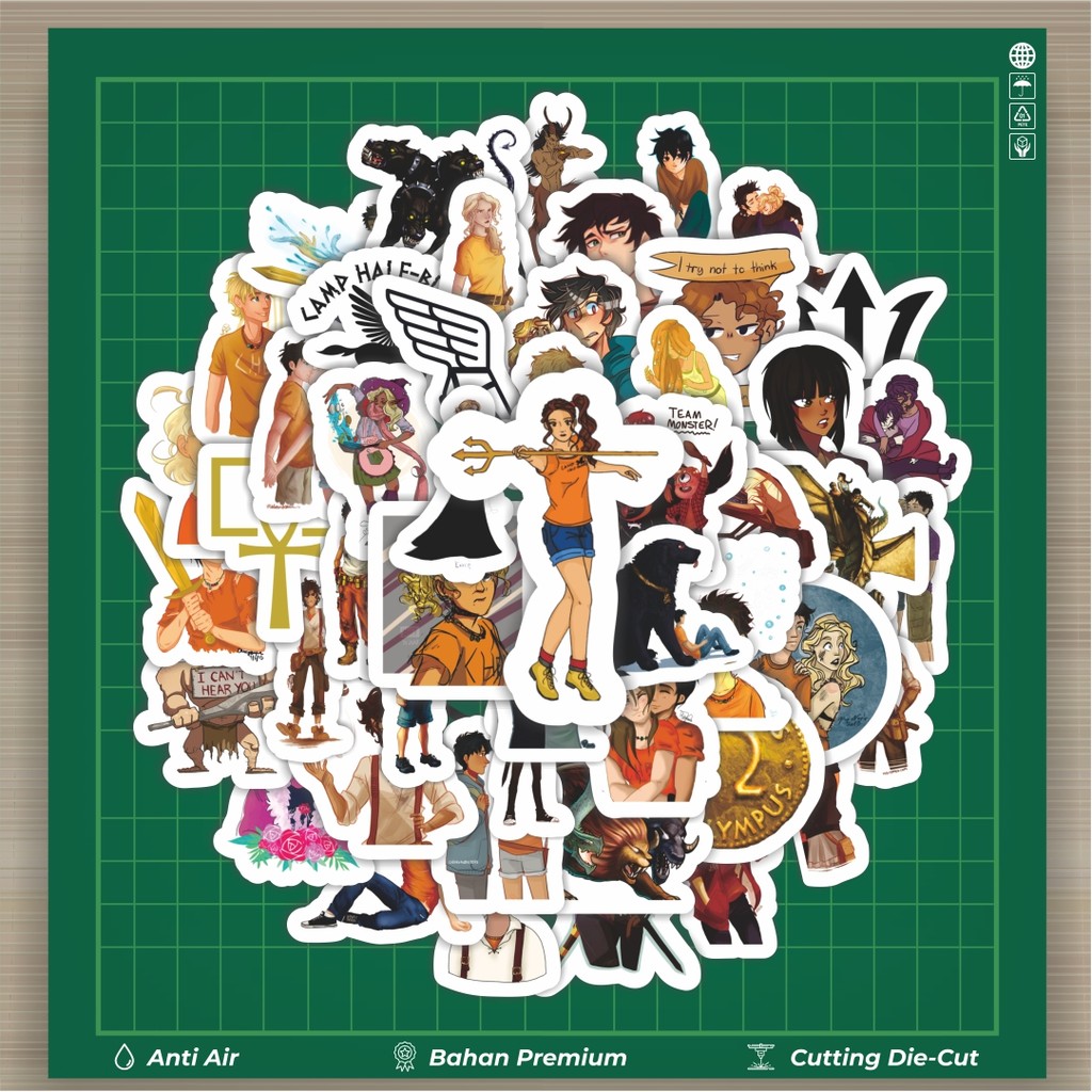 

HOT 50 PCS STIKER Stiker Percy Jackson Casing Dekorasi Lucu Kreatif untuk Notebook, Skateboard, HP
