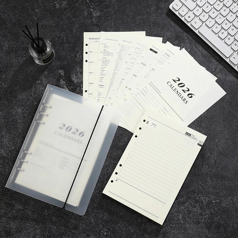 

2026 A5 Loose Leaf Notebook Refill Binder Inner Page 365 Day Agenda Planner Notepad Stationery