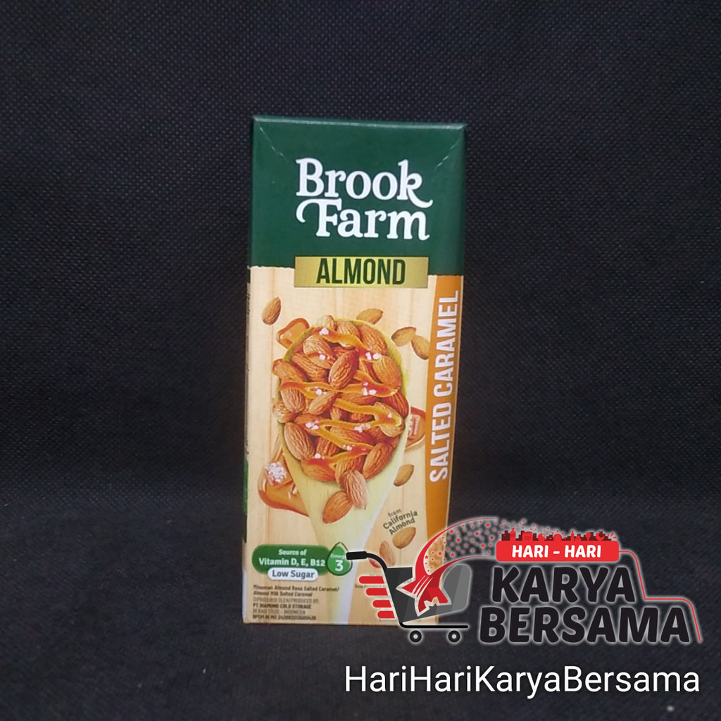 

MINUMAN SUSU CAIR BROOK FARM ALMOND MILK UHT SALTED CARAMEL 200ML