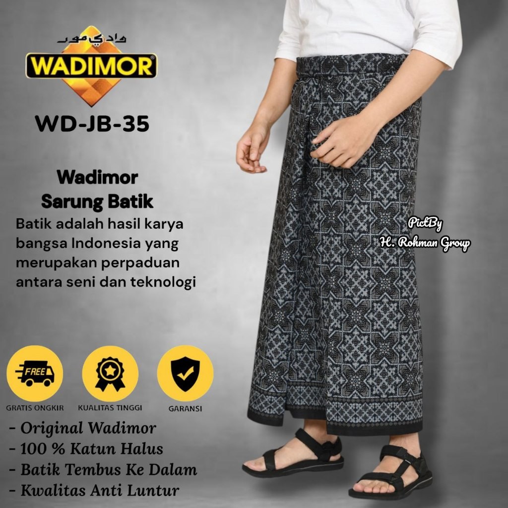 barokah store Kain Batik Wadimor - Sarung Pria Batik - Wadimor Sarung Batik Baturajo Katun Premium