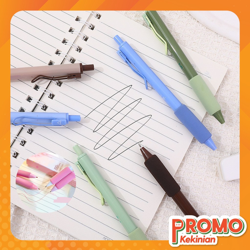

Promo Kekinian - 6647 Black Ink Gel Pen / Alat Tulis Pulpen Imut dan Stylish / Gel Pen With Finger Protection / Stationery Office Supplies / Pulpen Gel Lucu