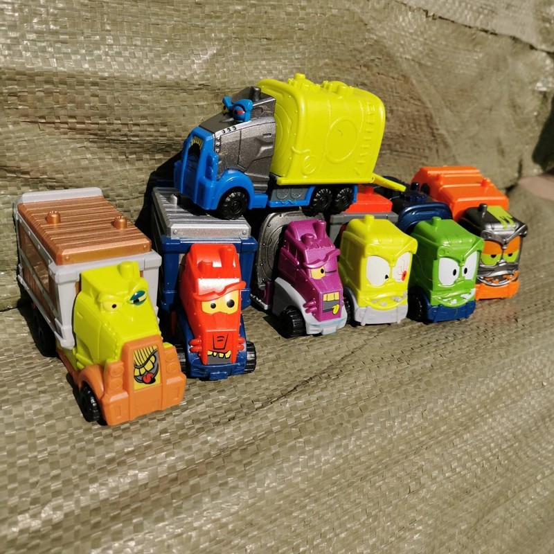 Original Superzings Rubbish Truck Model Car Kids Toy Garbage Truck Super Zings Action Figure Collect