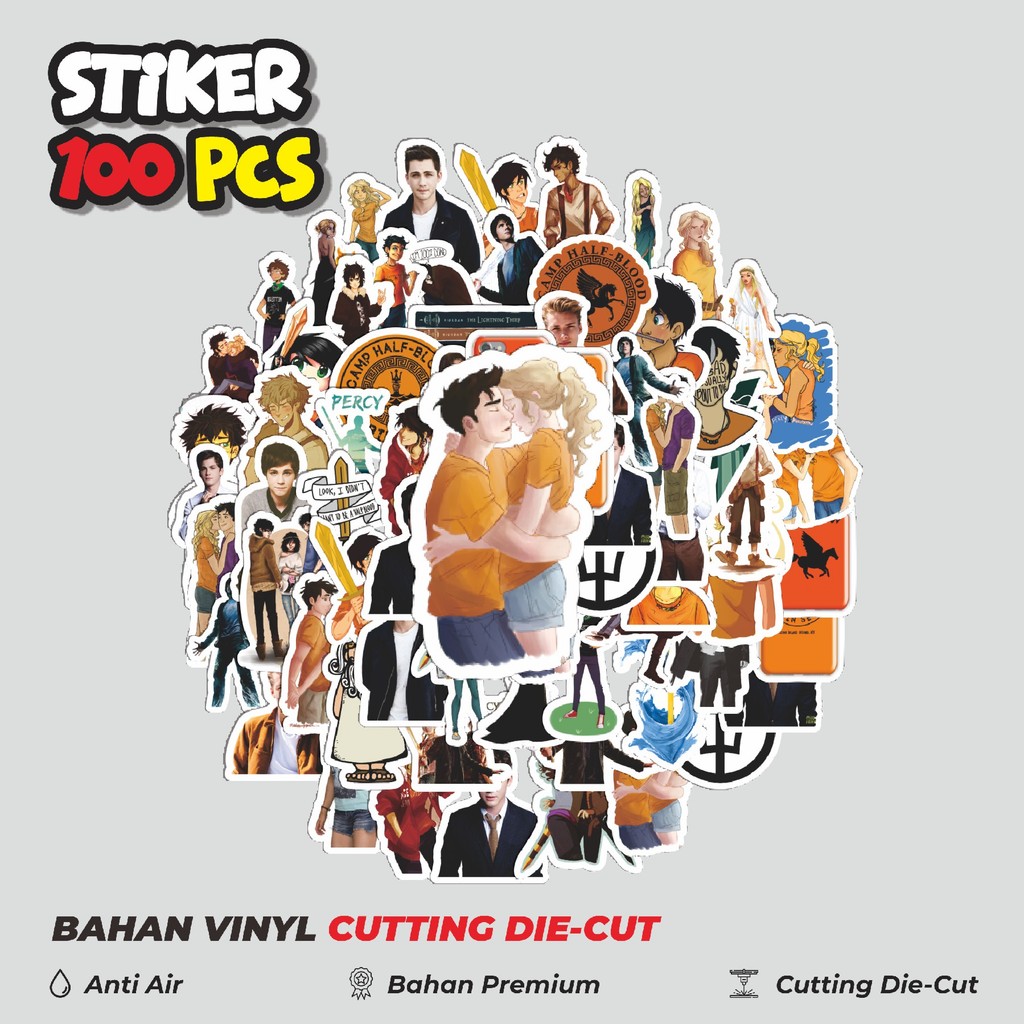 

Terbaru! 50 pcs Stiker Percy Jackson Series B Dekorasi Lucu Kreatif untuk Notebook, Skateboard, HP