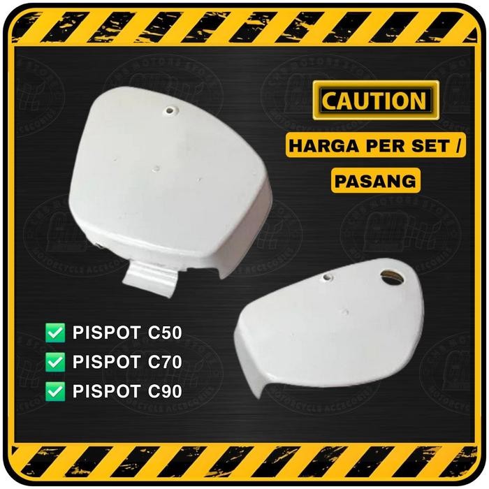 Cover Tutup Box Aki / Totok / Kempol Honda PISPOT C50 C70 C90 - PUTIH