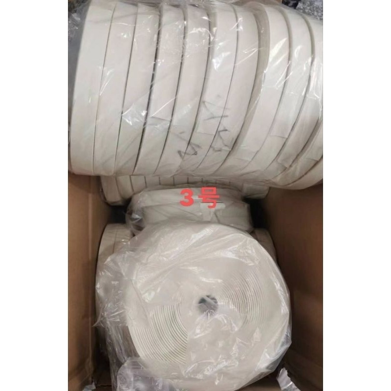 

100 Meter - 1 cm | Label Pita Katun Polos Krem | Label Hijab / Baju Keperluan Sablon Merk 1 Roll